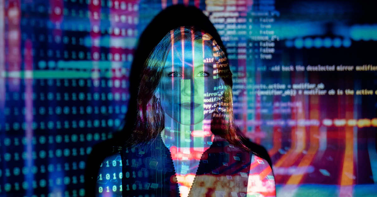 Abstract cybersecurity image showing AI SOC tools concept